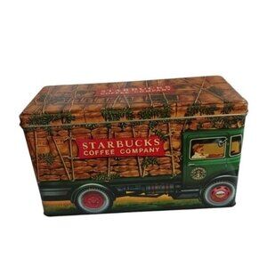Vtg Starbucks truck tin gift box